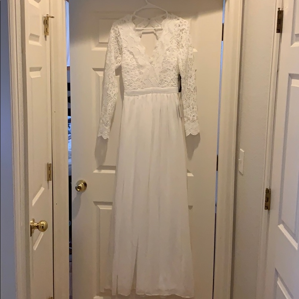 Lulus awake my love long sleeve lace maxi dress